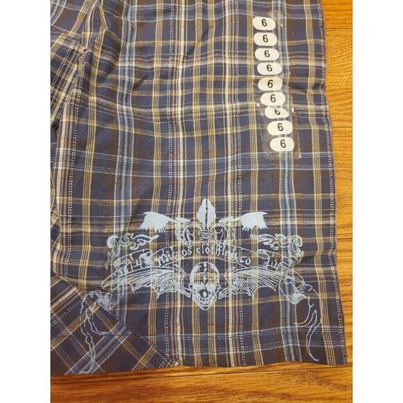 Micros Hometown in Los Angeles Boys Shorts Size 6 Navy Adjustable Waist Casual - Picture 7 of 11